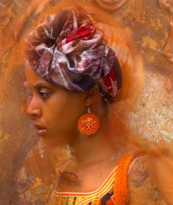 The lady with the orange earing 