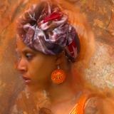 The lady with the orange earing 