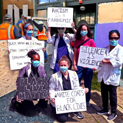 Black Lives Matter Protest in Seattle During the Pandemic10x10 on metal