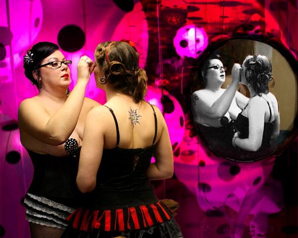 Women in Burlesque 4. 16x20 on metal