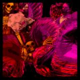 Dia da los Muertos during pandemic 12x12 on metal