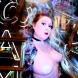 WOMEN IN BURLESQUE. 12x12 on metal