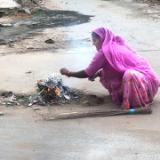 fire with broom