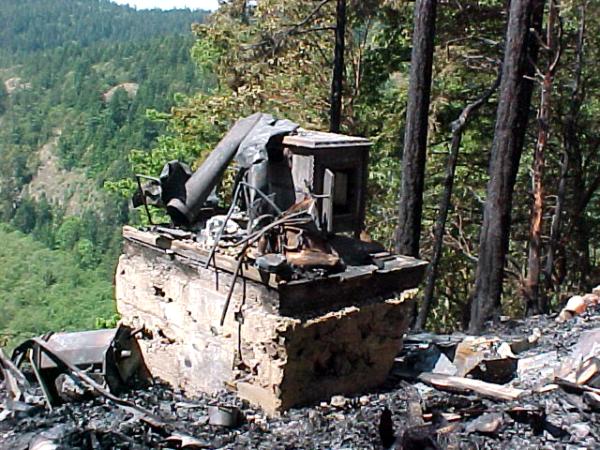 Morris Grave's "The Rock" only the stove foundation stood
